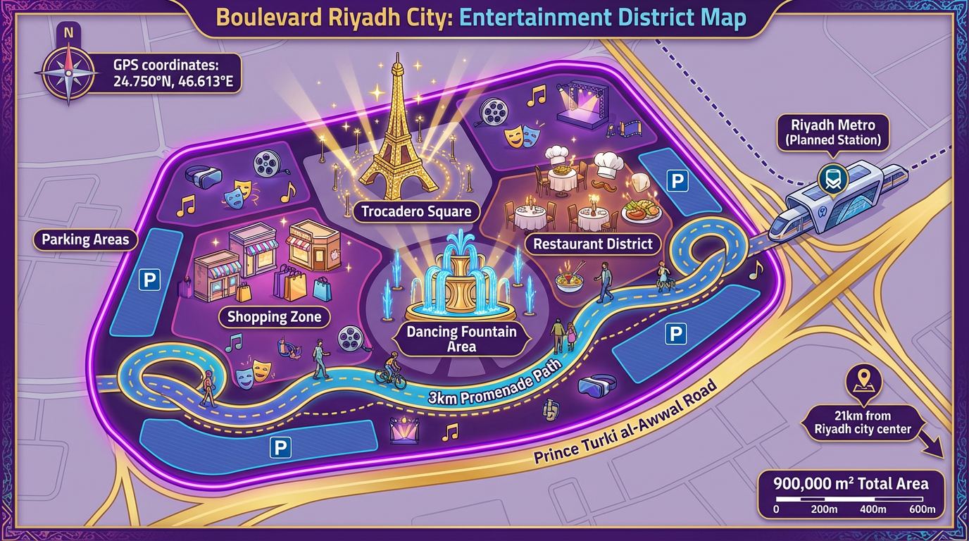 Boulevard Riyadh Cityの位置マップ